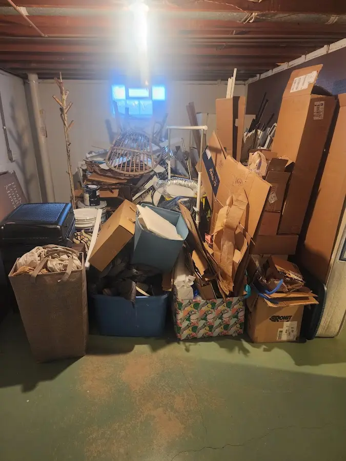 Roll-off dumpster container at job site for 15 Yard Dumpster Rental in Hinsdale